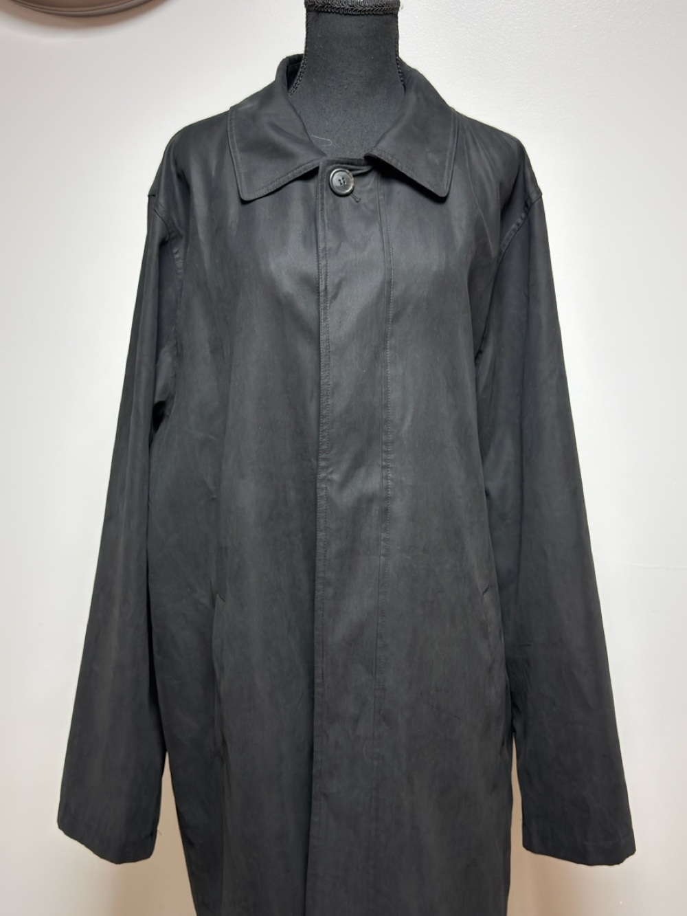 Lauren Ralph Lauren Men's Black 46L Water Resistant Mac Trench Coat No Liner